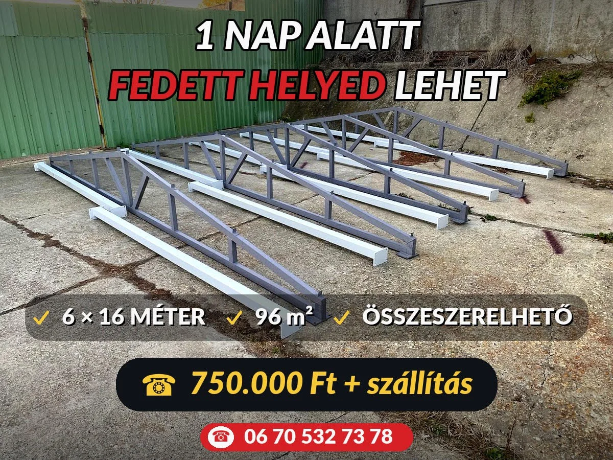 Korábbi árajánlat — 6×16 méter — 96 m²