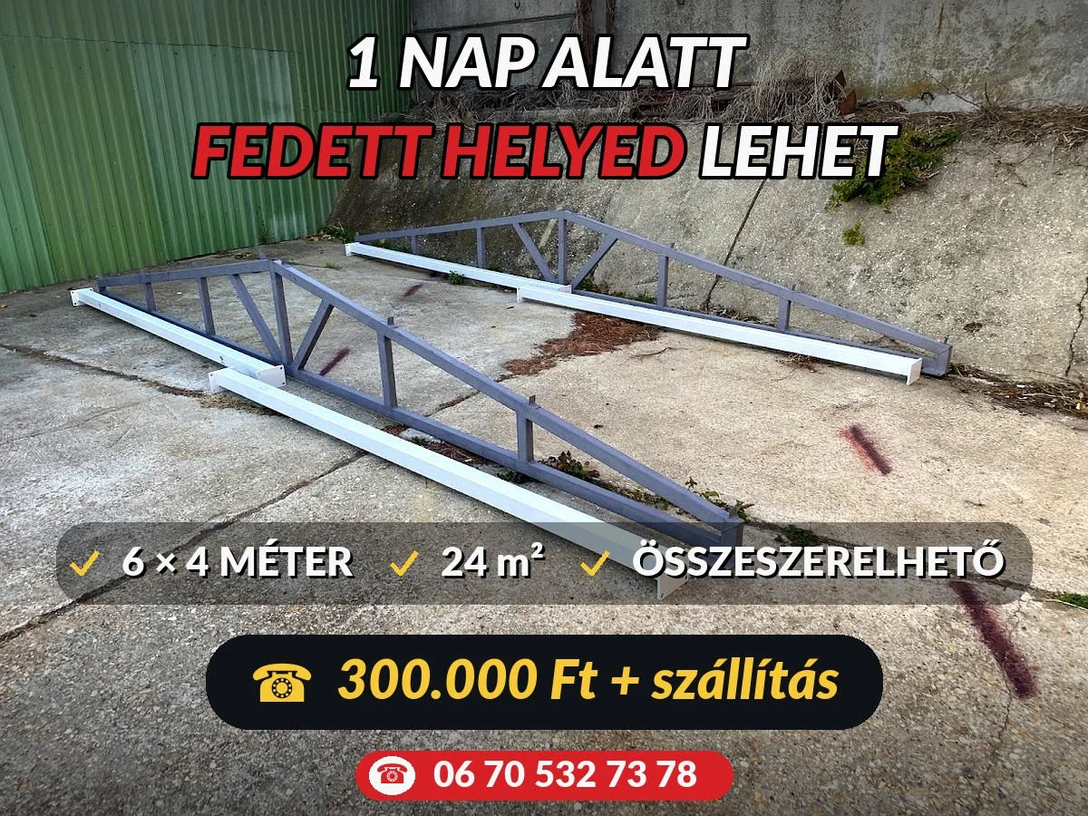 Korábbi árajánlat — 6×4 méter — 24 m²