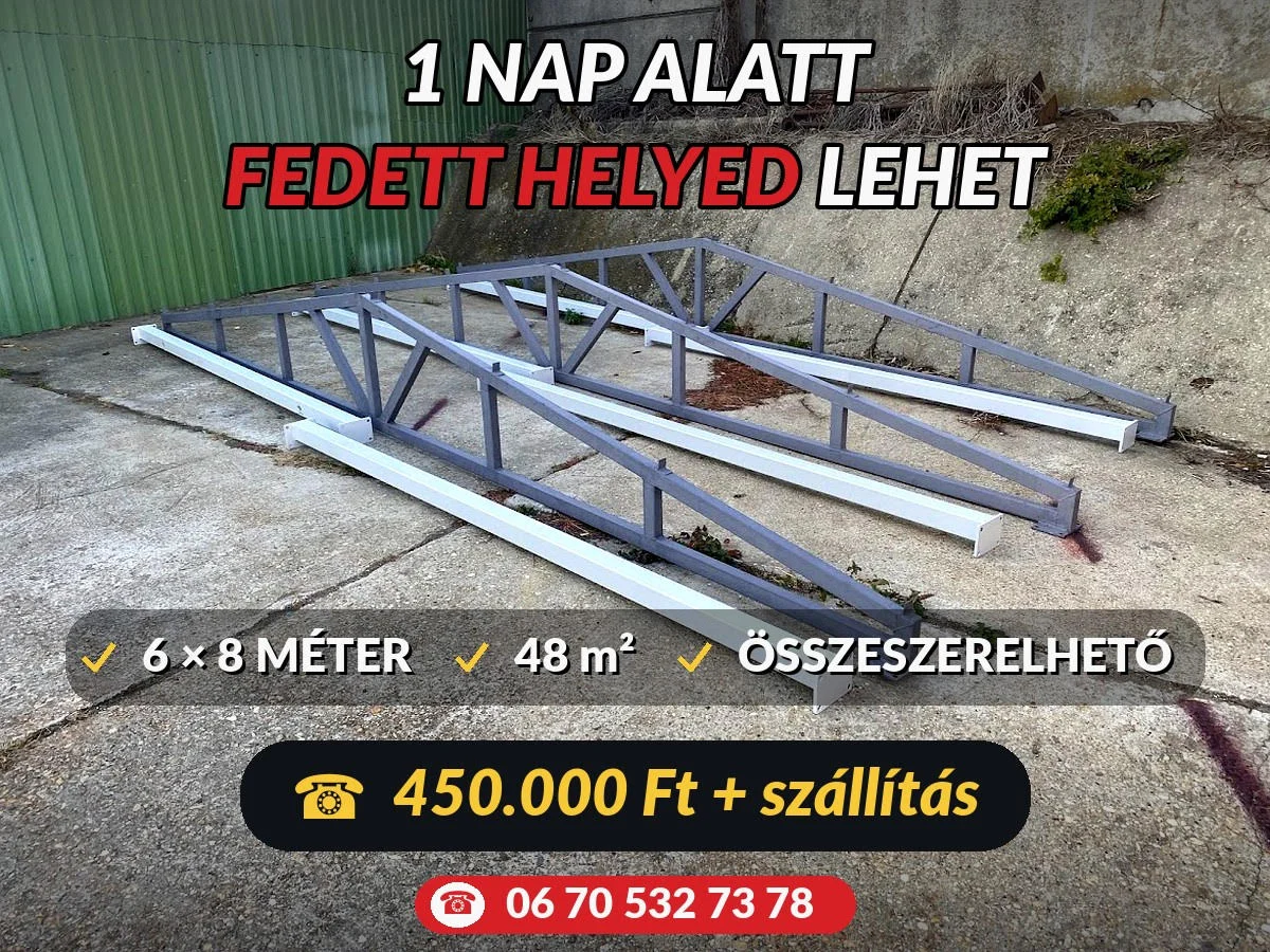 Korábbi árajánlat — 6×8 méter — 48 m²